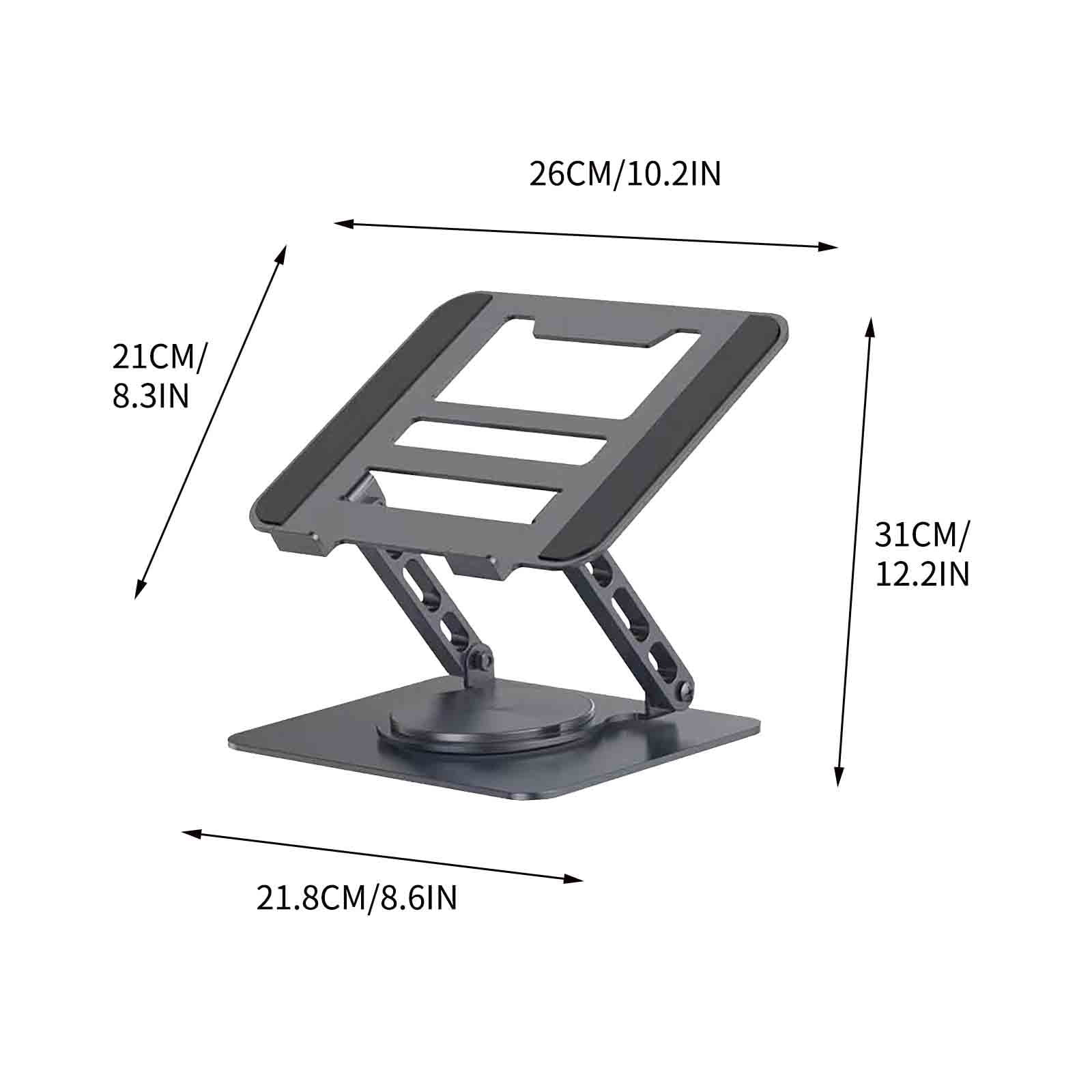 xaoyunyn Aluminum Alloy Rotating Laptop Stand with Ergonomic Adjustable Height,Anti Slip Surface Heat Dissipation Design for Enhanced Stability and Comfort