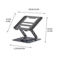 thumbnail image 1 of Laptop Stand for Desk Aluminum Alloy Rotating Bracket Notebook Radiator, Ergonomic Adjustable Height Angle for 10-17 Inch Laptops Cooling Ventilation Ergonomic Laptop Stand, 1 of 2