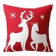 thumbnail image 1 of Cubiertas de Almohada de Navidad, Nuevo Lienzo de Algodón Bordado Ciervo Nieve Cojín de la Almohada de Navidad, Decoración Festiva Del Hogar para Sofá Cama Sillón, 1 of 3