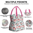 thumbnail image 3 of Pioneer Flower Floral Print Pattern Drawstring Lunch Bag Women - Drawstring Lunch Bag Insulated for Work Office - Stain-Resistant Large Lunchbags for Women with Multi-Pockets, 3 of 6