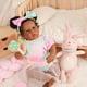 thumbnail image 4 of Muñeca Reborn Rebornova Black Girl de 51 cm con cuerpo suave, 4 of 8
