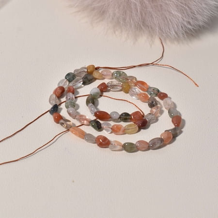 Namzi-b 5 pieces 6 * 9mm irregular shaped natural crushed stone crystal mixed color natural stone semi-finished DIY jewelry accessories