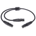 thumbnail image 1 of Domqga XLR To XLR Connection Cord,XLR Female To Dual XLR Female Microphone Cable,JORINDO JD6073 XLR Female To Dual XLR Female Cable Y‑Type Splitter XLR To Dual XLR Microphone Cable, 1 of 8