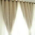 thumbnail image 4 of Star Curtains Stars Blackout Curtains for Kids Girls Bedroom Living Room Colorful Double Layer Star Cut Out Stripe Window Curtains, 1 Panel (100*200cm), 4 of 6