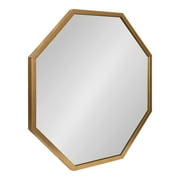 Kate and Laurel Laverty Glam Framed Octagon Wall Mirror, 28 x 28, Gold, Contemporary Geometric Wall Decor
