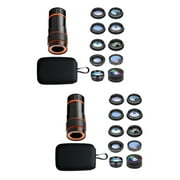 10 in Phone Lens Set Wide Angle Attachments Professional Camera for Smartphone 2 Sets