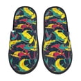 thumbnail image 1 of Fotbe Colorful Sharks Pantuflas Peludas para Mujer con Estampado, Zapatillas de Peluche, Zapatos de Invierno para Casa, Uso Interior y Exterior-Medium, 1 of 8