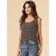 thumbnail image 2 of INSPIRE CHIC Blusa floral sin mangas de gasa con correa de decoración de pajarita sin mangas para mujer Negro S, 2 of 6