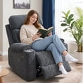 thumbnail image 3 of Bonzy Home Electric Power Recliner Chair, USB Ports, Cup Holders, Home Theater Seating, 3 of 8