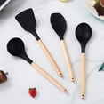 thumbnail image 6 of ReaNea Silicone Kitchen Utensils Set 38 Pieces, Non-Stick Cooking Utensils Set with Muti-Use Hooks and Utensil Racks（Black）, 6 of 10