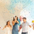 thumbnail image 2 of Gender Reveal Confetti Cannon - 4 Pack - Blue Biodegradable Gender Reveal Smoke Bombs and Butterfly Shape Confetti Poppers | Baby Gender Reveal Powder Cannons | Powder Blaster Gender Reveal Machine, 2 of 9
