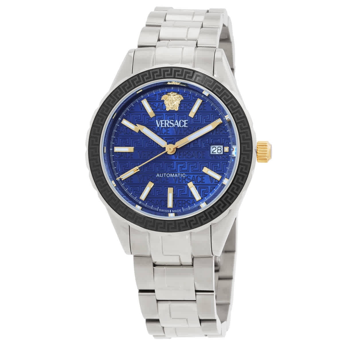 Versace Hellenyium GMT Silver Dial Men