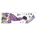 thumbnail image 2 of Cevemin Removable Purple Dress Girl Wall Sticker with Flowers & Butterflies - Self-Adhesive PVC Decal for Home Wall, Tile, Glass Decor (29x90cm), 2 of 6