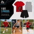 thumbnail image 7 of RBX Boys Athletic Outfit Shorts Set Short Sleeve Shirts Dry Fit Sleeveless Jersey & Shorts 3 Piece, 7 of 7