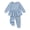 Light Blue, variant on 12 Months Baby Girls Clothes 18 Months Girls Fall Winter Outfits Set Solid Color Infant Girl Long Sleeve Sweatshirt Top Pants Set Pink