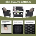 thumbnail image 4 of Yangming Outdoor Patio Furniture Set with Sectional Sofa, Table, Chairs and Thick Cushions - Perfect for Lawn, Garden, Backyard or Pool Area, Black+ Beige, 4 of 9