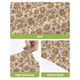 thumbnail image 4 of Brown Floral Bar Stool Covers Set of 6, Vintage Rustic Flowers Botanical Spring Stretch Washable Bar Chair Covers with Backs, Removable Pub Counter Height Chair Cover for Kitchen Dining Room Cafe, 4 of 7