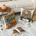 thumbnail image 3 of Sm:)e Pumpkin Truck Sunflowers Home Sweet Home Fall Throw Pillow Covers, 18 x 18 Inch Autumn Thankful Grateful Blessed Harvest Floral Decorations for Sofa Couch Set of 4, 3 of 7