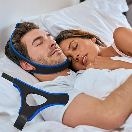 YJJSKEJI Chin Strap for Snoring Anti Snore Chin Strap for Men & Women Comfortable Jaw Support Snoring Solution Adjustable Effective Snoring Sleep Device Reducing Aid