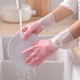 thumbnail image 4 of WIFKLSIIPG Gradient Color Kitchen Housework Gloves Clean Durable Laundry Clothes Latex Gloves(Green), 4 of 8