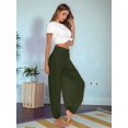 thumbnail image 6 of High Slit Harem Pants Women Hippie Harem Pants Trousers Green XXL, 6 of 7