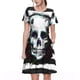 thumbnail image 1 of Disketp Watercolor Skull para Vestido de Manga Corta para Mujeres, Vestidos de Verano para Mujeres, Casual y Holgado para la Playa, 1 of 6