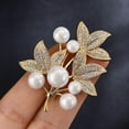thumbnail image 4 of MKKAS Luxury Pearl Brooch Pin, Large Simulated Pearl Breastpin for Women, Elegant Suit Accessory for Overcoat Evening Dress Wedding Party Jewelry, White, 4 of 9