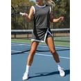 thumbnail image 4 of AURA Womens Two Piece Casual Set Color Block T Shirt and Cropped Pants Summer Comfortable Outfit, 4 of 6