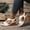 White, variant on Women's Wedge Sandals, Ankle Strap Open Toe Non-slip Daily Summer Shoes White Size 8.5