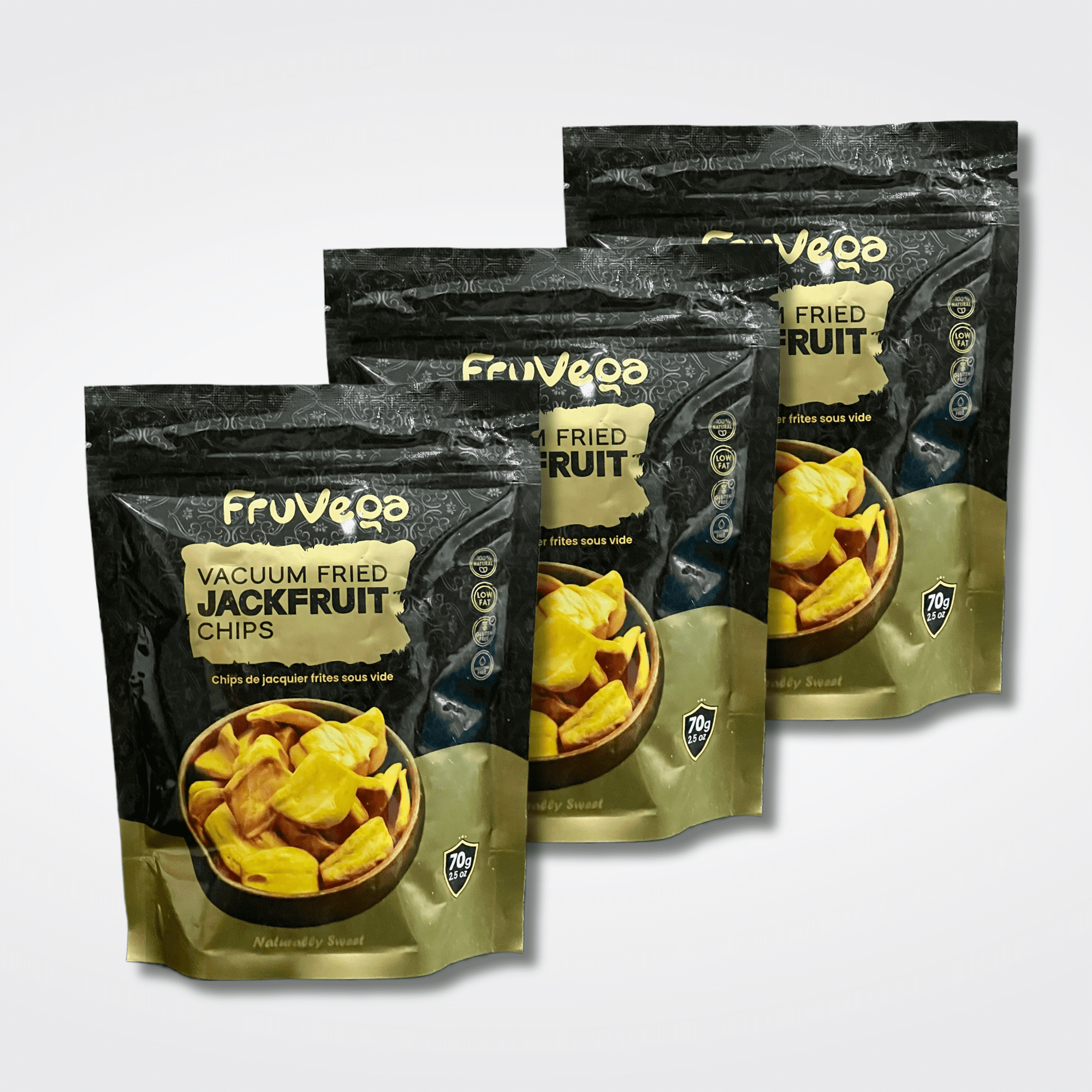 Fruvega Jackfruit Chips, 70 g Crispy Vacuum Fried Healthy Snack