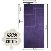 American Soft Linen Purple Towel Set 100% Turkish Cotton Towels for Bathroom 6 Piece - 2 bath towels 2 hand towels 2 washcloths