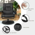 thumbnail image 5 of Giantex Swivel TV Chair w/Stool, Armchair w/Adjustable Backrest, Recliner w/Maximum Load Capacity, Massage Chair Made of Artificial Leather, Black, 5 of 8