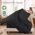 thumbnail image 3 of Bare Home Organic Percale Sheet Set - 100% Organic Cotton - Queen, Black, 3 of 10