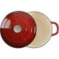 thumbnail image 3 of Crock-Pot 7 Quart Round Enamel Cast Iron Covered Dutch Oven Cooker, Scarlet Red, 3 of 6