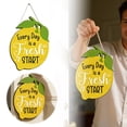 thumbnail image 2 of Every Day Is A Fresh Start Lemon Door Hanger, Summer Wooden Hanging Sign, Farmhouse Wall Decor for Kitchen Front Door Porch Home Decoration, 2 of 8