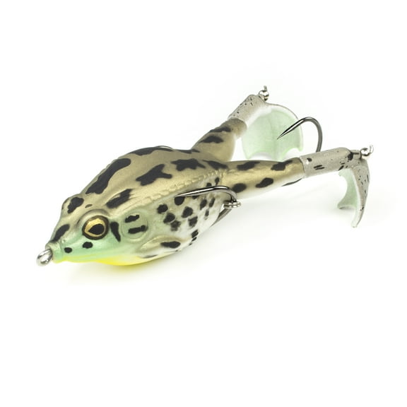 Lunkerhunt PROPF04 Prop Frog Topwater Bass Lure, 3 1/2", 1/2oz - Rocky Toad