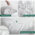 thumbnail image 6 of Ntbay 3-Pieces Twin Size Bamboo Bed Sheets Set, Ultra Breathable & Cooling Bedding Set with 1 Deep Pocket Fitted Sheet & 1 Flat Sheet & 1 Envelope Pillowcases, White, 6 of 7