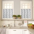 thumbnail image 2 of 24 Inch Long Tier Curtains for Kitchen, Grey Tree Branch Bathroom Window Curtains Rod Pocket Short Curtains Window Treatment Tiers for Living Room Farmhouse 2 Panels, 2 of 5