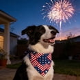 thumbnail image 6 of Patriotic 4th of July Dog Bandana, American Flag Dog Bandanas Triangle Bibs Scarf for Medium and Small Dogs, 6 of 6