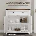 thumbnail image 6 of Furmax Modern Farmhouse Storage Cabinet, Wood Kitchen Buffet Sideboard with Drawer and Shelf,White, 6 of 8