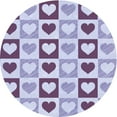 thumbnail image 1 of Ahgly Company Machine Washable Indoor Round Transitional Heavenly Blue Area Rugs, 6' Round, 1 of 7