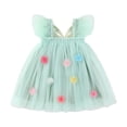 thumbnail image 3 of Hrsba Toddler Girls Dresses Sleeveless Mesh Dress with Bow and Floral Embroidery Sweet Lovely Summer Dress, 3 of 5