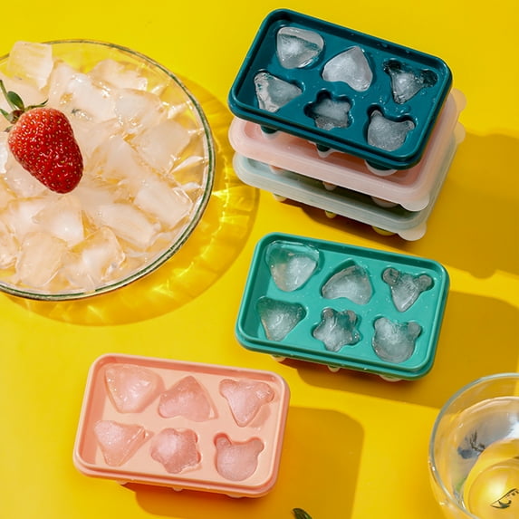Hariumiu Kitchen Creative Cartoon Ice Cube Tray - Food Grade, Quick Demoulding, High Elasticity Cells, Smooth Surface, Easy to Clean