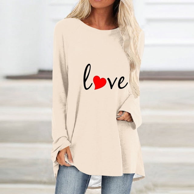 Offres Flash! Aqestyerly Pull Décontracté Imprimé pour Femmes, Manches Longues, Col Rond