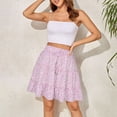 thumbnail image 3 of Aayomet Long Skirt Womens High Waist Polka Dot Pleated Skirt Midi Swing Skirt with Pockets,Pink XXL, 3 of 4