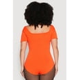 thumbnail image 5 of Womens Plus Size Seamless Square Neck Bodysuit, 5 of 5