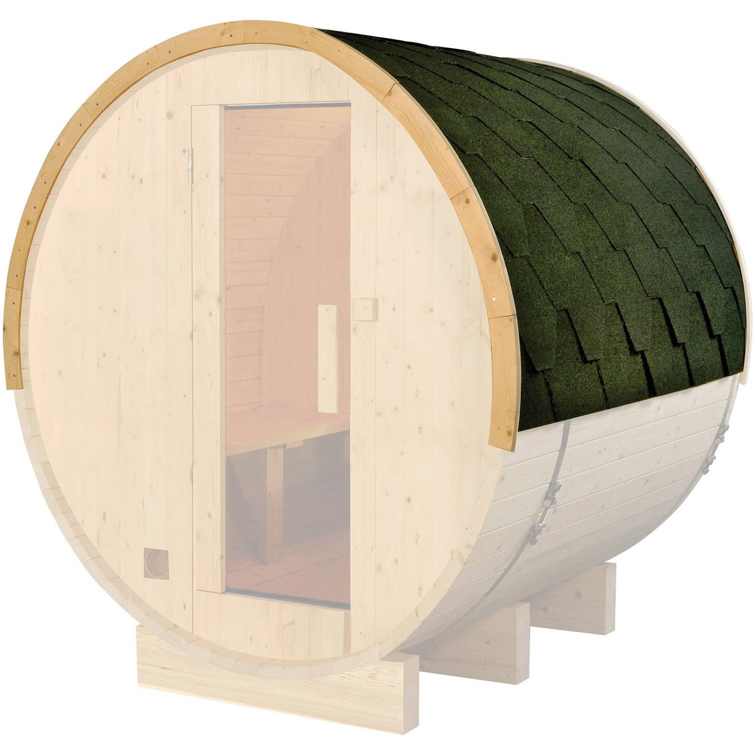 ALEKO Green Shingle Bitumen Sauna Roof Set for Barrel Sauna by ALEKO