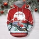 thumbnail image 2 of Suéter holgado con capucha para hombre y mujer de otoño e invierno con estampado navideño Fridja  ghj987+6666, 2 of 5