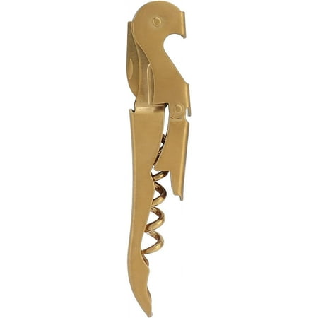 

Stainless Steel Seahorse Corkscrew Wine Opener Double Hinged Cork Extraction for Effortless Uncorking A Stylish and Durable Tool for Wine Enthusiasts Gift to Wine Lovers(Gold)