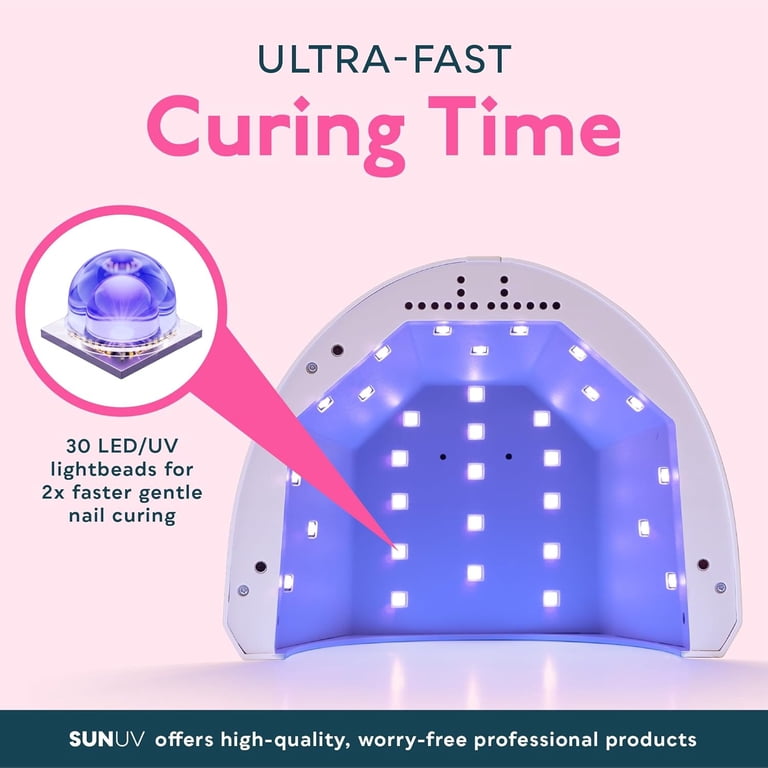 SUNUV SUNone LED UV Nail Lamp, Quick-Dry Gel Polish Dryer, 24W/48W